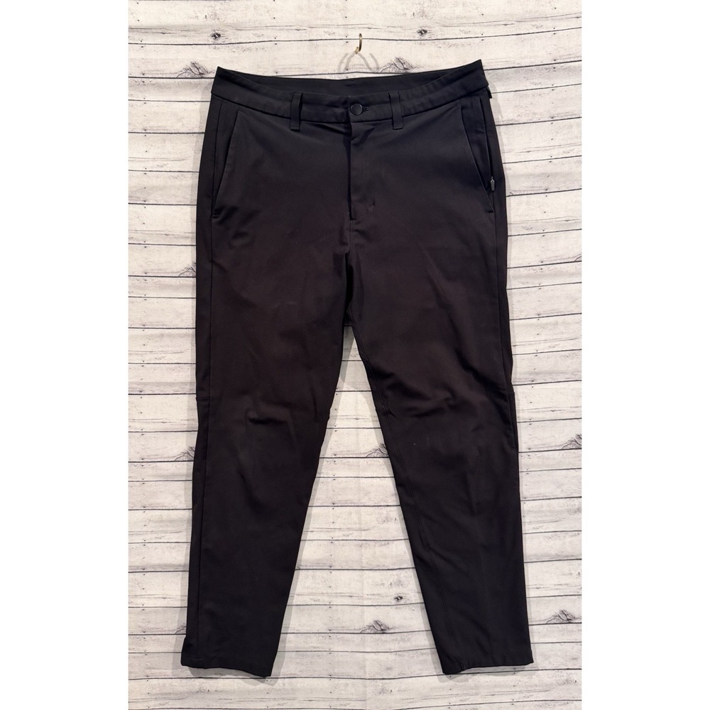 LULULEMON Mens ABC Slim Fit 5 Pocket Pant Warpstreme Sz 31x30 Black Zip Stretch
